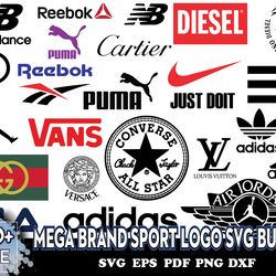 mega brand sport logo svg bundle, file for cricut, silhouette