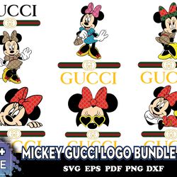 mickey gucci logo bundle svg, mickey svg, gucci vg, gucci logo svg