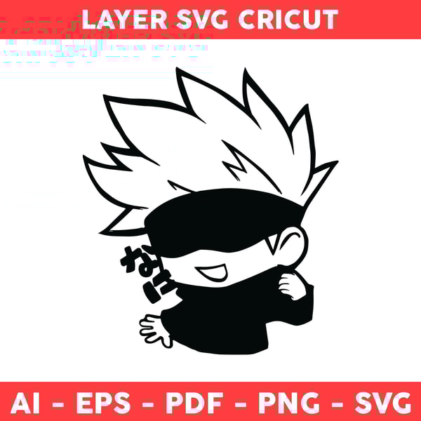Gojo Satoru Svg, Gojo Svg, Gojo Chibi Svg, Jujutsu Kaisen Sv | Inspire ...