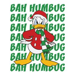Mickey And Friends Christmas Donald Bah Humbug Stack Svg, Christmas Xmas Style Svg, silhouette svg fies