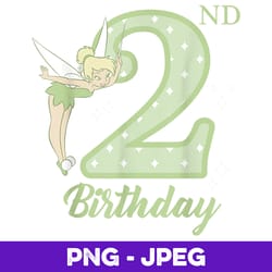 disney peter pan 2nd birthday tinkerbell portrait