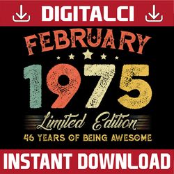 february 1975 46 years old retro 46th birthday png