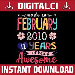 february girls 2010 birthday 11 years old made in 2010 png