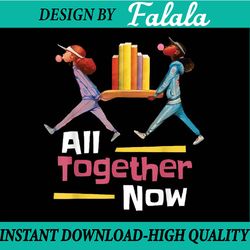 all together now summer reading program 2023 librarian books png, hand book lover png, library books png