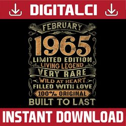 vintage 55 years old february 1965 55th birthday png