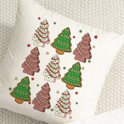christmas tree cakes seamless svg png
