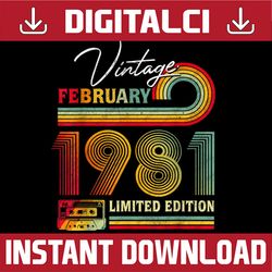 Vintage February 1981 40th Birthday  Cassette Tape Retro PNG