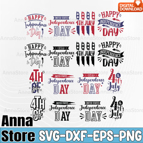 4th Svg Happy 4th of July SVG Bundle, July 4th SVG, Fourth of July s | Inspire ...