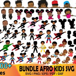 1000 bundle afro kids svg, black girl svg, black kid svg