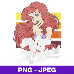 womens disney the little mermaid ariel retro portrait v3