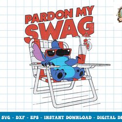Disney Lilo & Stitch Pardon My Swag png, sublimation,dxf,svg,eps