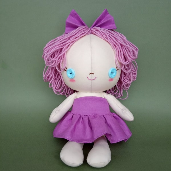 Rag Doll Sewing Pattern With Step-By-Step Tutorial - 2 sizes | Inspire ...