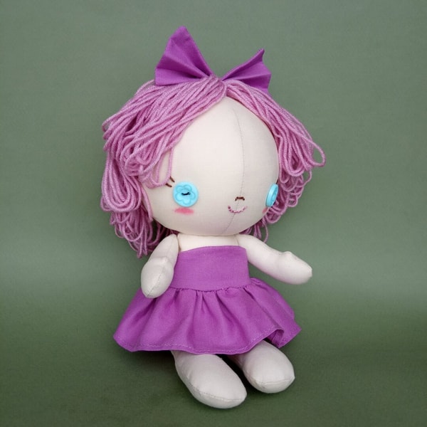 Rag Doll Sewing Pattern With Step-By-Step Tutorial - 2 sizes | Inspire ...