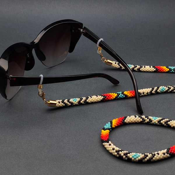 Colorful Fashion Eyeglass Lanyard with Ethnic Motifs