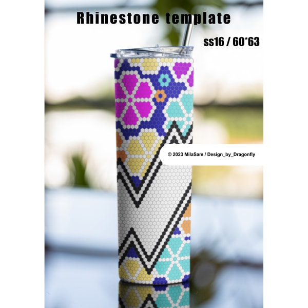 SS16 Rhinestone Tumbler Template / Diamond Pattern / custom | Inspire ...