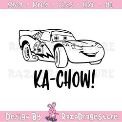 cars lightning mcqueen ka-chow svg, cars svg,printable cars svg, lightning mcqueen silhouette,cars movie svg, png