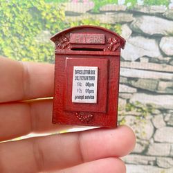 Miniature mailbox. Dollhouse miniature. Puppet miniature. 1:12.