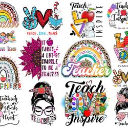 teacher sublimation designs png bundle, teacher png