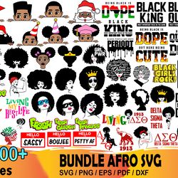 1000 bundle afro svg, black girl svg, afro woman svg