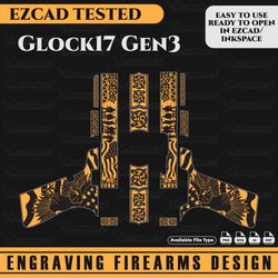 engraving firearms design glock17 gen 3 patriot design