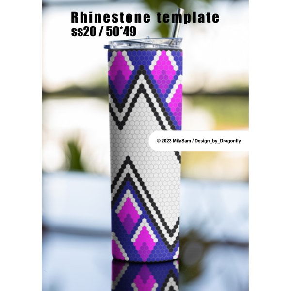 SS20 Rhinestone Tumbler Template / Diamond Pattern / custom - Inspire ...