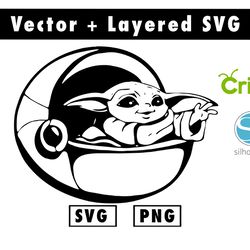 grogo svg and png files for cricut machine , anime svg , manga svg , goku svg