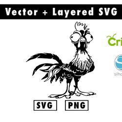 hey hey the rooster svg and png files for cricut machine , anime svg , manga svg , goku svg