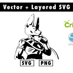 dragon ball super svg and png files for cricut machine , anime svg , manga svg , goku svg
