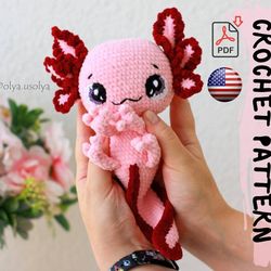 crochet pattern | axolotl finn | pdf | english and german | amigurumi stuffed toy from chunky yarn | diy tutorial