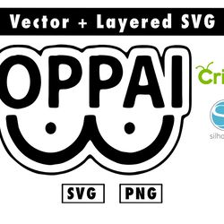 one punch man -oppai anime decal svg and png files for cricut machine , anime svg , manga svg , goku svg