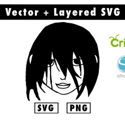 hayase svg and png files for cricut machine , anime svg , manga svg , goku svg