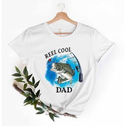 Reel Cool Dad Fishing T-Shirt, Funny Fishing Father Shirt, Gift For Papa Daddy Grandpa, Gift For Fishing Lover