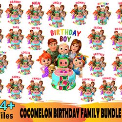 24 cocomelon birthday family bundle png, birthday png, birthday png, cocomelon png, cocomelon clipart, birthday family