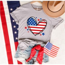 american flag heart 4th of july t-shirt, american flag t-shirt, usa memorial day shirt, patriotic t-shirt, 4th of july