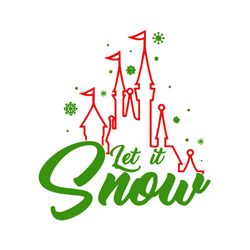 christmas castle quote, let it snow, inspired christmas svg, silhouette svg fies