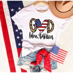 4th of july god bless america t-shirt, 4th of july shirt, independence day gift shirt, american flag patriotic tshirt