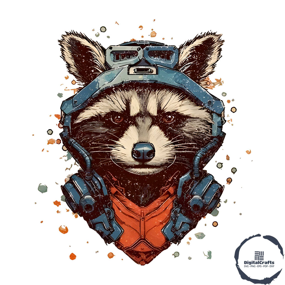 Rocket Raccoon Png Silhouette Sublimation Files