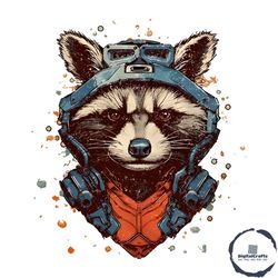 rocket raccoon png silhouette sublimation files