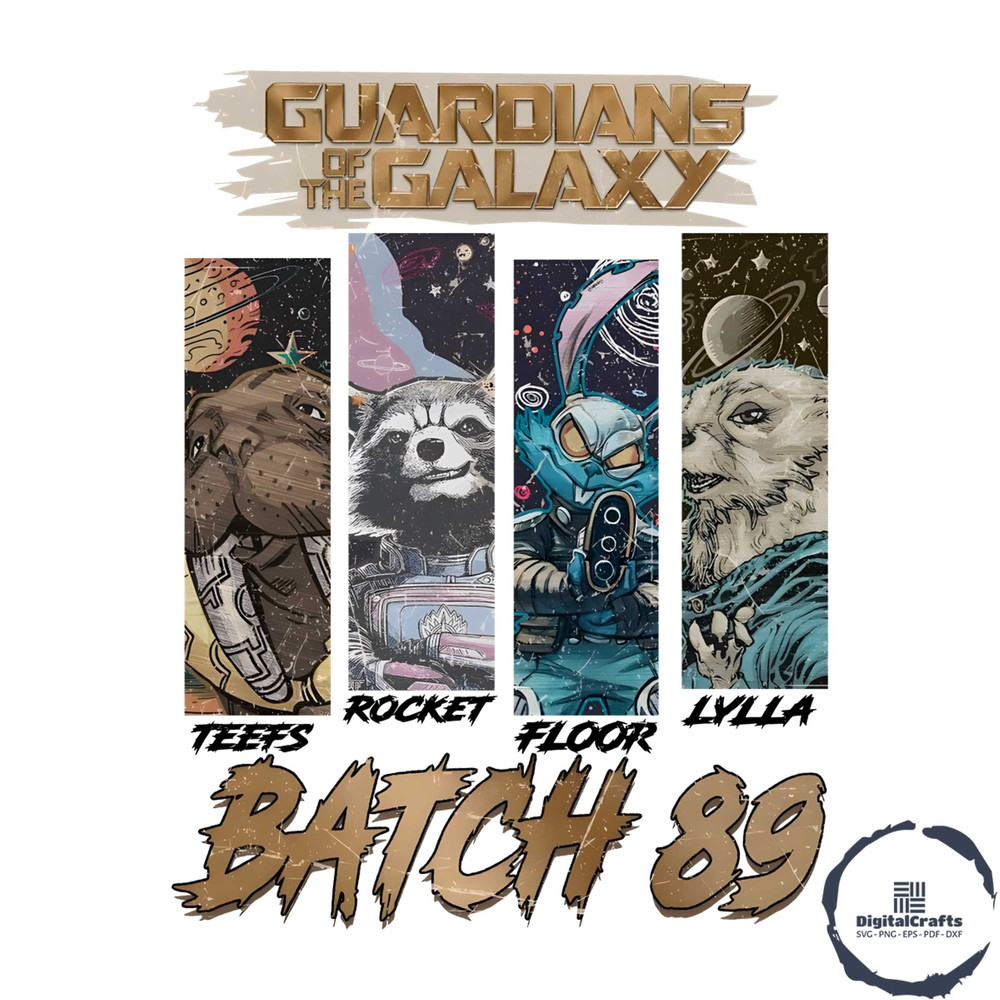 Rocket The Racoon Team Png Silhouette Sublimation Files