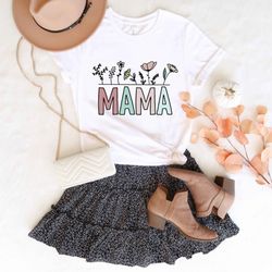 Mama Floral T-shirt, Mothers Day Shirt, Mom Shirts, Best Mom T-Shirt, Favorite Mom Shirts, Shirt For Mom, Mama Shirt