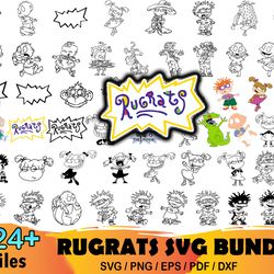 224 rugrats bundle svg, rugrats svg, rugrats vector, animation svg, cartoon svg, chuckie finster svg, chuckie svg, nicke