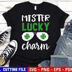 mister lucky charm svg, saint patricks day svg, baby boy svg, st patrick svg kids svg, shamrock clover svg