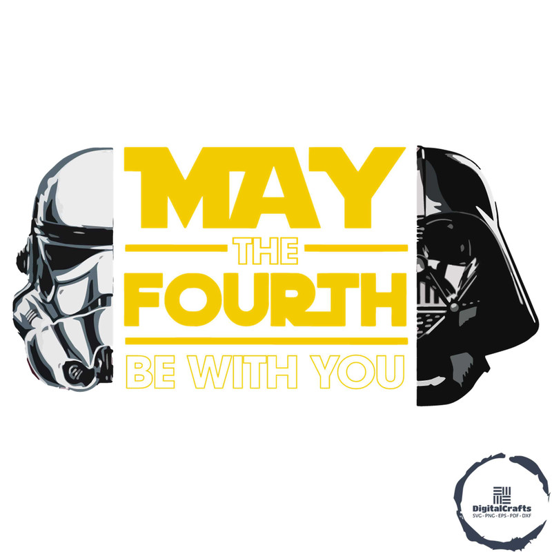 Darth Vader Stormtrooper May The Fourth Be With You Svg