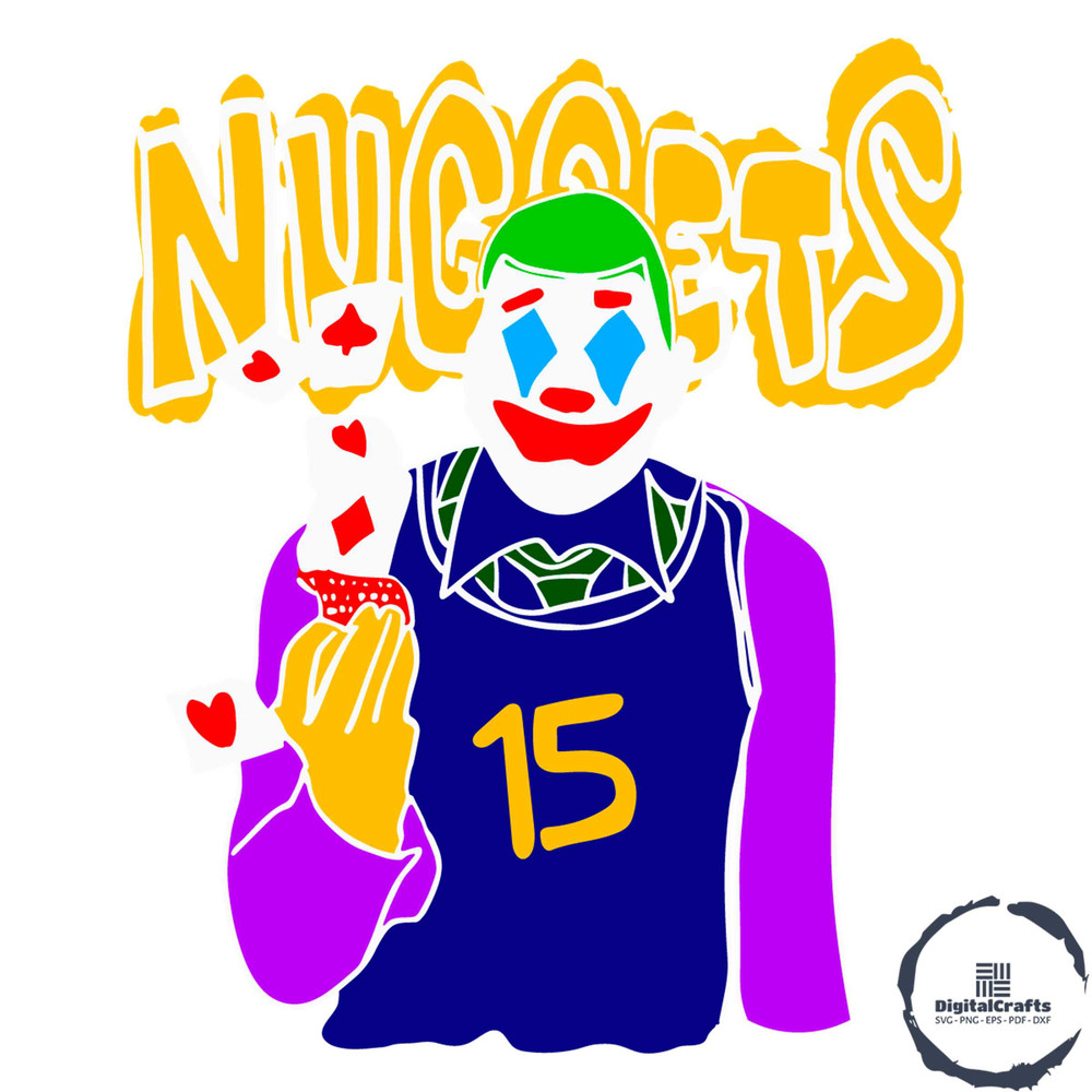 Nikola Jokic 15 The Joker Denver Nuggets SVG Cutting Files