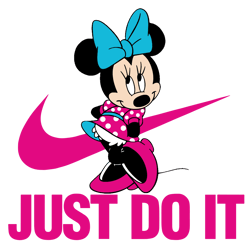 minnie just do it logo svg, minnie just do it svg, just do it svg, brand logo svg, luxury brand svg, fashion brand svg