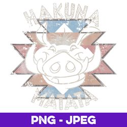 disney the lion king pumbaa hakuna matata distressed logo , png design, png instant download