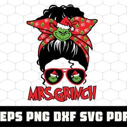 grinch svg, christmas messy bun svg, grinch christmas svg, christmas momlife svg, funny christmas svg, christmas mom svg