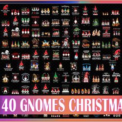 140 gnomes christmas png bundle, christmas png