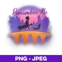 womens disney pixar coco & dante remember me v3 , png design, png instant download