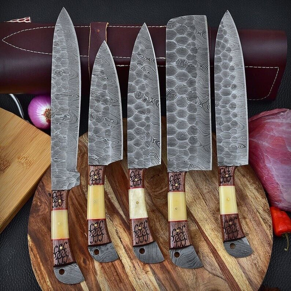 MAGNACUT chef knife set 6 Pieces CUSTOM HANDMADE Chef Knife - Inspire Uplift